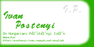 ivan postenyi business card